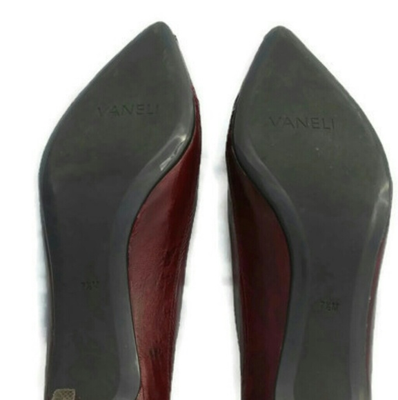 Vaneli Burgundy Tommy Pointy Toe Pump Women's 7.5M - Picture 5 of 6